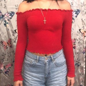 Off the shoulder/long sleeve top ❤️